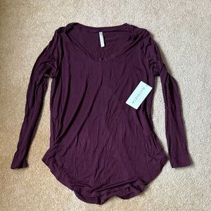 Athleta Women's Long Sleeve Tee - Dark Purple